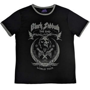 Black Sabbath - The End Mushroom Cloud Ringer Uni Bl    in the group MERCH / T-Shirt /  at Bengans Skivbutik AB (5530660r)