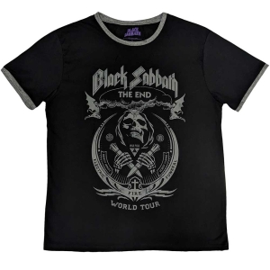Black Sabbath - The End Mushroom Cloud Ringer Uni Bl    in the group MERCHANDISE / T-shirt / Heavy Metal at Bengans Skivbutik AB (5530660r)