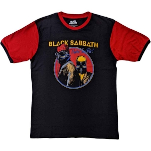 Black Sabbath - Never Say Die Uni Bl/Orange Raglan:  in the group MERCH / T-Shirt /  at Bengans Skivbutik AB (5530661r)