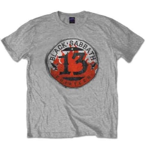 Black Sabbath - 13 Flame Circle Uni Grey    in the group MERCHANDISE / T-shirt / Heavy Metal at Bengans Skivbutik AB (5530665r)