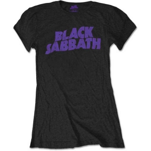 Black Sabbath - Packaged Vtge Wavy Logo Lady Bl    in the group MERCH / T-Shirt /  at Bengans Skivbutik AB (5530700r)