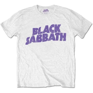 Black Sabbath - Packaged Wavy Logo Uni Wht    in the group MERCHANDISE / T-shirt / Heavy Metal at Bengans Skivbutik AB (5530702r)