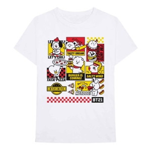 Bt21 - Bite Fast Food Uni Wht   (XL) in the group MERCHANDISE / T-shirt / K-Pop at Bengans Skivbutik AB (5530728)