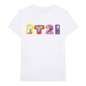 Bt21 - Doodle Letters Uni Wht    in the group MERCHANDISE / T-shirt / K-Pop at Bengans Skivbutik AB (5530778r)