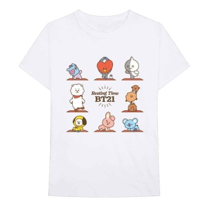 Bt21 - Resting Time Uni Wht    in the group MERCHANDISE / T-shirt / K-Pop at Bengans Skivbutik AB (5530781r)