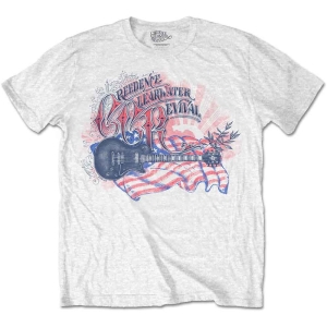 Creedence Clearwater Revival - Guitar & Flag Uni Wht    in the group MERCHANDISE / T-shirt / Pop-Rock at Bengans Skivbutik AB (5531071r)
