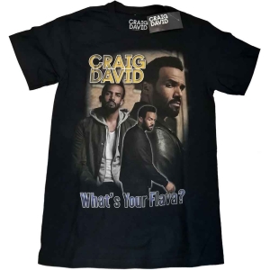 Craig David - What's Your Flava Homage Uni Bl    in the group MERCHANDISE / T-shirt / RnB-Soul at Bengans Skivbutik AB (5531077r)