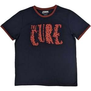 The Cure - Logo Ringer Uni Navy in the group MERCHANDISE / T-shirt / Heavy Metal at Bengans Skivbutik AB (5531108r)