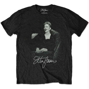 Etta James - Etta Seated Uni Bl    in the group MERCHANDISE / T-shirt / Blues at Bengans Skivbutik AB (5531558r)