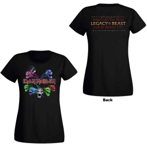 Iron Maiden - Lotb Live Album Skulls Lady Bl    in the group MERCHANDISE / T-shirt / Heavy Metal at Bengans Skivbutik AB (5532239r)