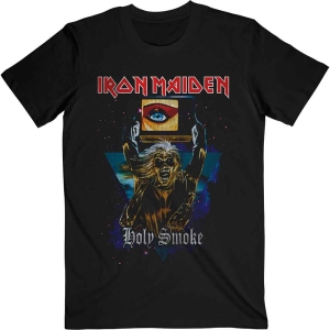 Iron Maiden - Holy Smoke Space Triangle Uni Bl    in the group MERCH / T-Shirt /  at Bengans Skivbutik AB (5532249r)