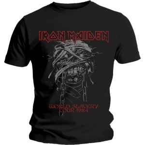 Iron Maiden - World Slavery 1984 Tour Uni Bl    in the group MERCH / T-Shirt /  at Bengans Skivbutik AB (5532355r)
