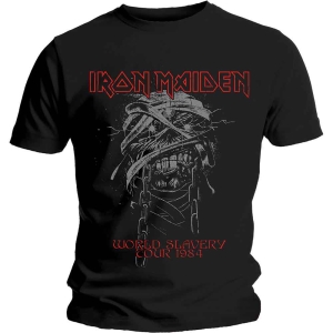 Iron Maiden - World Slavery 1984 Tour Uni Bl    in the group MERCHANDISE / T-shirt / Heavy Metal at Bengans Skivbutik AB (5532355r)