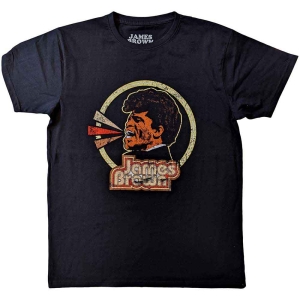 James Brown - Circle & Logo Uni Bl    (L) in the group MERCHANDISE / T-shirt / RnB-Soul at Bengans Skivbutik AB (5532422)