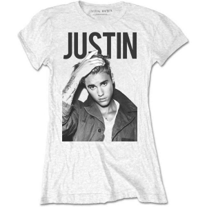 Justin Bieber - Bold Lady Wht   (XL) in the group MERCHANDISE / T-shirt / Pop-Rock at Bengans Skivbutik AB (5532498)