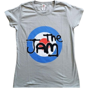 The Jam - Spray Target Logo Lady Grey  1 in the group MERCHANDISE / T-shirt / Punk at Bengans Skivbutik AB (5532682r)