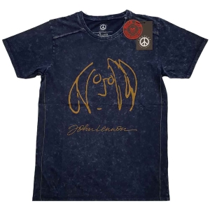 John Lennon - Self Portrait Snow Wash Uni Navy    in the group MERCHANDISE / T-shirt / Pop-Rock at Bengans Skivbutik AB (5532704r)