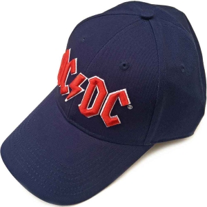 Ac/Dc - Red Logo Navy Baseball C in the group MERCHANDISE / Cap / Heavy Metal at Bengans Skivbutik AB (5532859)