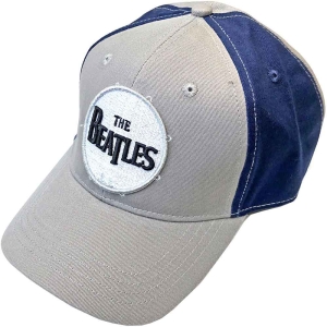 The Beatles - Drum Logo Grey/Navy Baseball C in the group MERCHANDISE / Cap / Pop-Rock at Bengans Skivbutik AB (5532876)