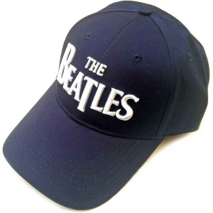 The Beatles - White Drop T Logo Navy Baseball C in the group MERCHANDISE / Cap / Pop-Rock at Bengans Skivbutik AB (5532882)