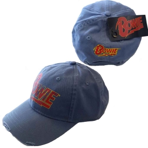 David Bowie - Flash Logo Denim Baseball C in the group MERCHANDISE / Cap / Pop-Rock at Bengans Skivbutik AB (5532899)