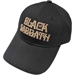 Black Sabbath - Text Logo Bl Baseball C in the group MERCHANDISE / Merch / Hårdrock at Bengans Skivbutik AB (5532902)