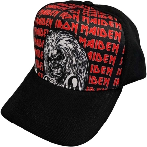 Iron Maiden - Eddie Logo Repeat Bl Baseball C in the group MERCHANDISE / Merch / Hårdrock at Bengans Skivbutik AB (5532945)