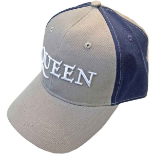 Queen - Logo Grey/Navy Baseball C in the group MERCHANDISE / Merch / Pop-Rock at Bengans Skivbutik AB (5532991)