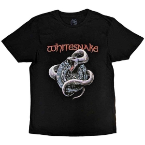 Whitesnake - Silver Snake Uni Bl     (L) in the group MERCHANDISE / T-shirt / Heavy Metal at Bengans Skivbutik AB (5533434)