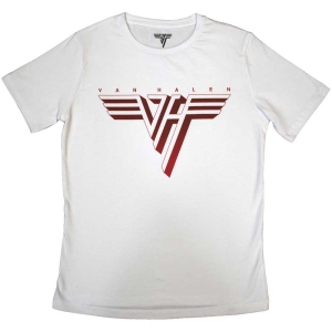 Van Halen - Classic Red Logo Lady Wht    in the group MERCH / T-Shirt /  at Bengans Skivbutik AB (5533586r)