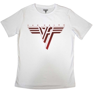 Van Halen - Classic Red Logo Lady Wht    in the group MERCHANDISE / T-shirt / Heavy Metal at Bengans Skivbutik AB (5533586r)