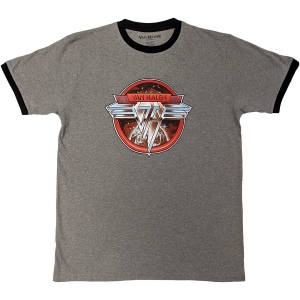 Van Halen - Circle Logo Ringer Uni Grey in the group MERCHANDISE / T-shirt / Heavy Metal at Bengans Skivbutik AB (5533596r)