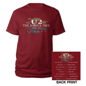 U2 - Joshua Tree 2017 Uni Red    in the group MERCHANDISE / T-shirt / Pop-Rock at Bengans Skivbutik AB (5533790r)