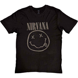 Nirvana - Black Smiley Hi-Build Uni Bl    in the group MERCHANDISE / T-shirt / Heavy Metal at Bengans Skivbutik AB (5534151r)