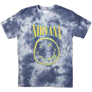 Nirvana - Smiley Blue Stroke Uni Blue Dip-Dye    in the group MERCHANDISE / T-shirt / Heavy Metal at Bengans Skivbutik AB (5534154r)