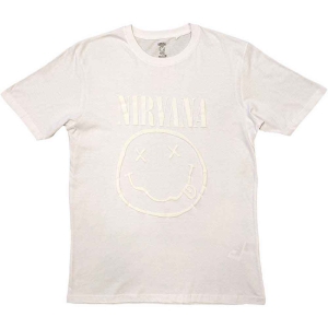 Nirvana - White Smiley Hi-Build Uni Wht    in the group MERCHANDISE / T-shirt / Heavy Metal at Bengans Skivbutik AB (5534155r)