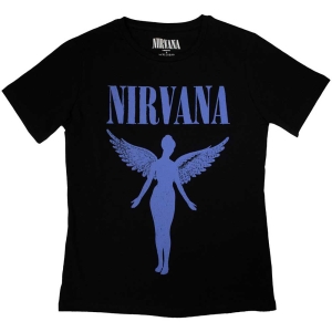 Nirvana - Angelic Blue Mono Lady Bl    in the group MERCHANDISE / T-shirt / Heavy Metal at Bengans Skivbutik AB (5534156r)