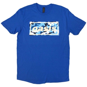 Oasis - Camo Logo Uni Blue    in the group MERCHANDISE / T-shirt / Pop-Rock at Bengans Skivbutik AB (5534160r)