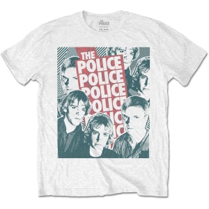 The Police - Halftone Faces Uni Wht    in the group MERCHANDISE / T-shirt / Pop-Rock at Bengans Skivbutik AB (5534182r)
