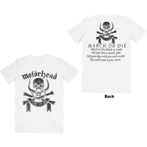 Motorhead - March Or Die Uni Wht    in the group MERCH / T-Shirt /  at Bengans Skivbutik AB (5534474r)