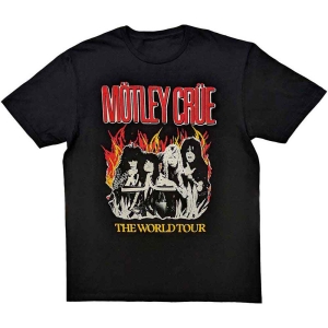 Motley Crue - Vintage World Tour Flames Uni Bl    in the group MERCHANDISE / T-shirt / Heavy Metal at Bengans Skivbutik AB (5534697r)