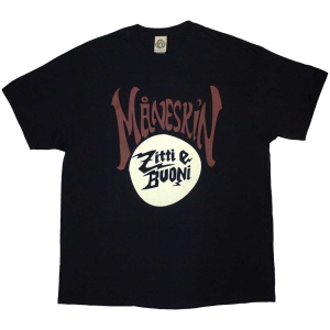 Maneskin - Zitti E Buoni Circle Uni Bl  1 in the group MERCHANDISE / T-shirt / Pop-Rock at Bengans Skivbutik AB (5534861)