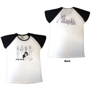 Maneskin - Mini Doodles Uni Wht/Bl Raglan: in the group MERCHANDISE / T-shirt / Pop-Rock at Bengans Skivbutik AB (5534974r)