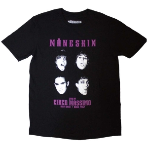 Maneskin - Live At Circo Massimo 2022 Faces Uni Bl in the group MERCHANDISE / T-shirt / Pop-Rock at Bengans Skivbutik AB (5534982r)