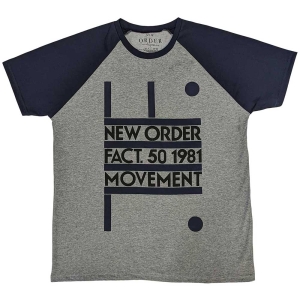 New Order - Movement Uni Grey/Navy Raglan: (2XL) in the group MERCHANDISE / T-shirt / Pop-Rock at Bengans Skivbutik AB (5535167)