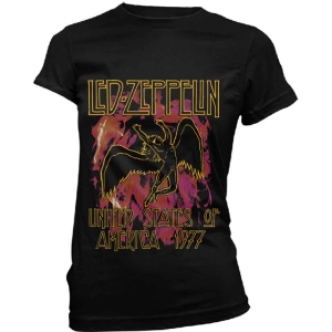 Led Zeppelin - Black Flames Lady Bl    in the group MERCHANDISE / T-shirt / Heavy Metal at Bengans Skivbutik AB (5535321r)