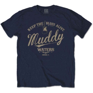Muddy Waters - Keep The Blues Alive Uni Navy    in the group MERCHANDISE / T-shirt / Blues at Bengans Skivbutik AB (5535334r)