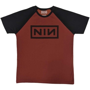 Nine Inch Nails - Classic Logo Uni Red/Bl Raglan:  in the group MERCH / T-Shirt /  at Bengans Skivbutik AB (5535338r)