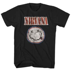 Nirvana - Distressed Logo Uni Bl    in the group MERCHANDISE / T-shirt / Heavy Metal at Bengans Skivbutik AB (5535345r)