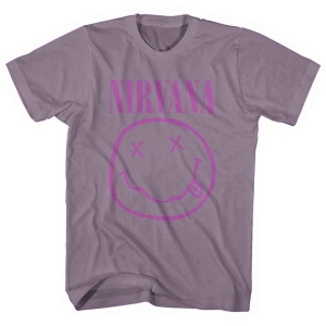 Nirvana - Purple Smiley Uni Pink    in the group MERCH / T-Shirt /  at Bengans Skivbutik AB (5535349r)